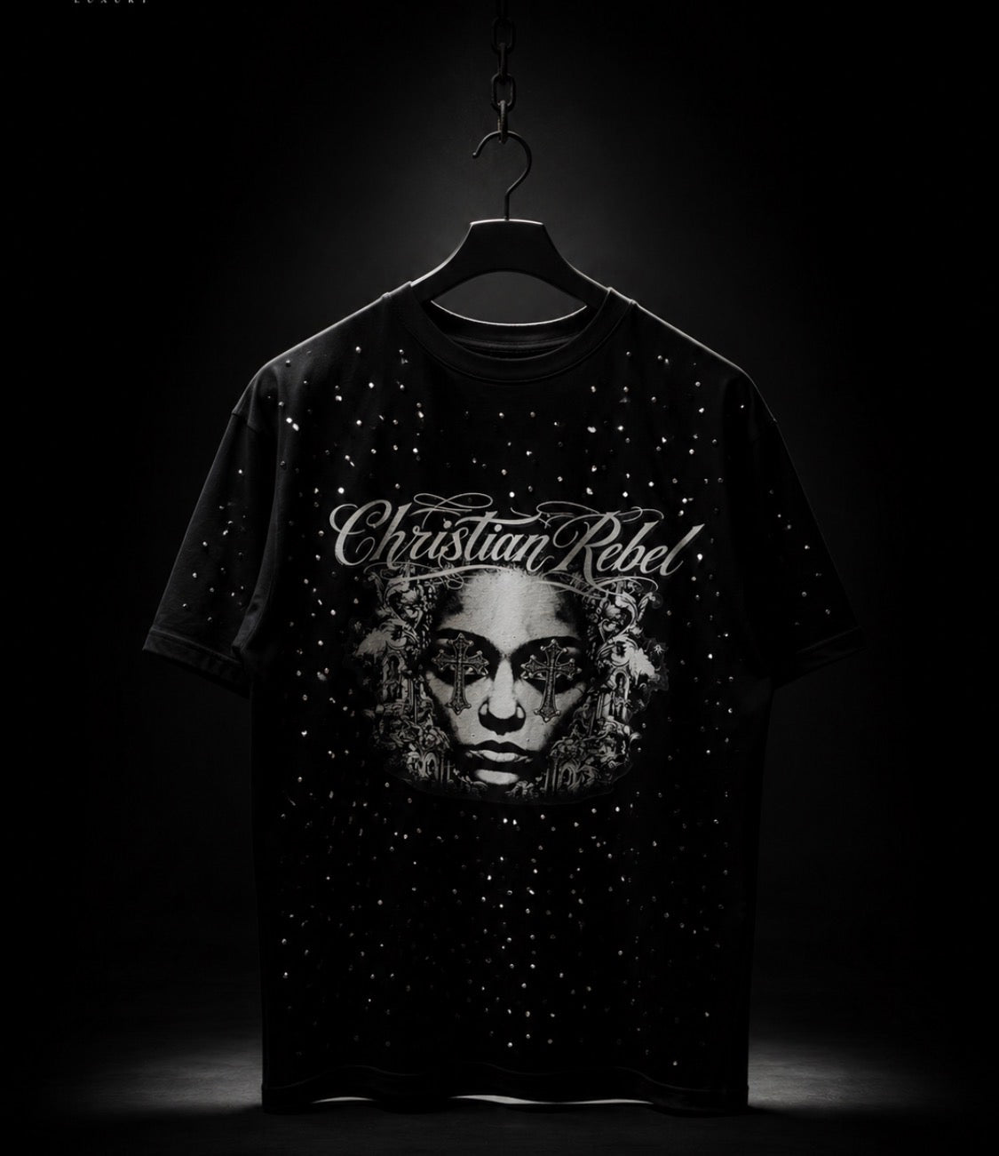 Christian Rebel™ – Rebel Excellence Rhinestone Tee