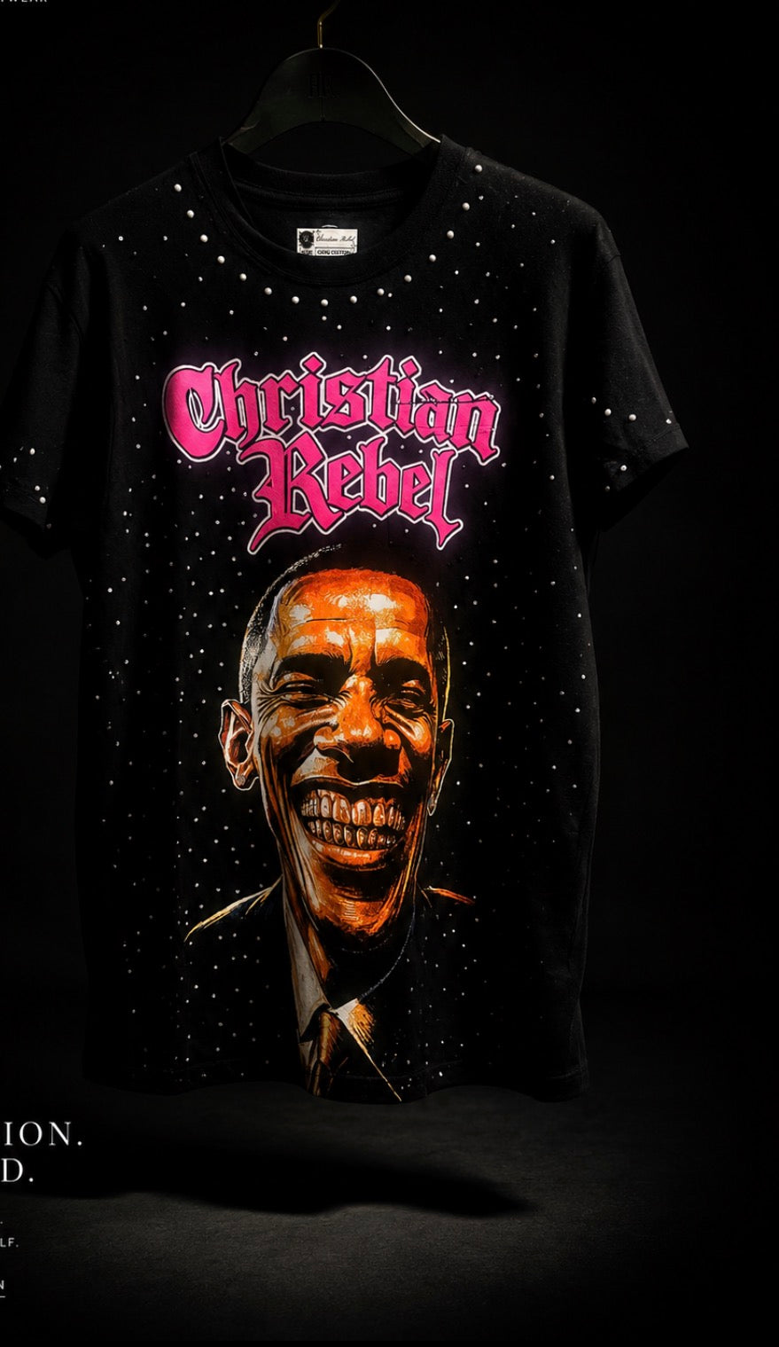 Christian Rebel™ – Midnight Icon Rhinestone Tee Shirt Dress