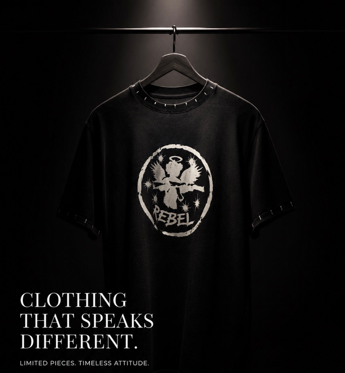 Christian Rebel™ – Midnight Icon Rhinestone Tee Shirt Dress